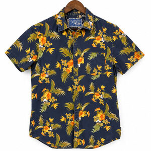 Huntington Beach Club Hawaiian Shirt Medium Coastal Tropical Vacation